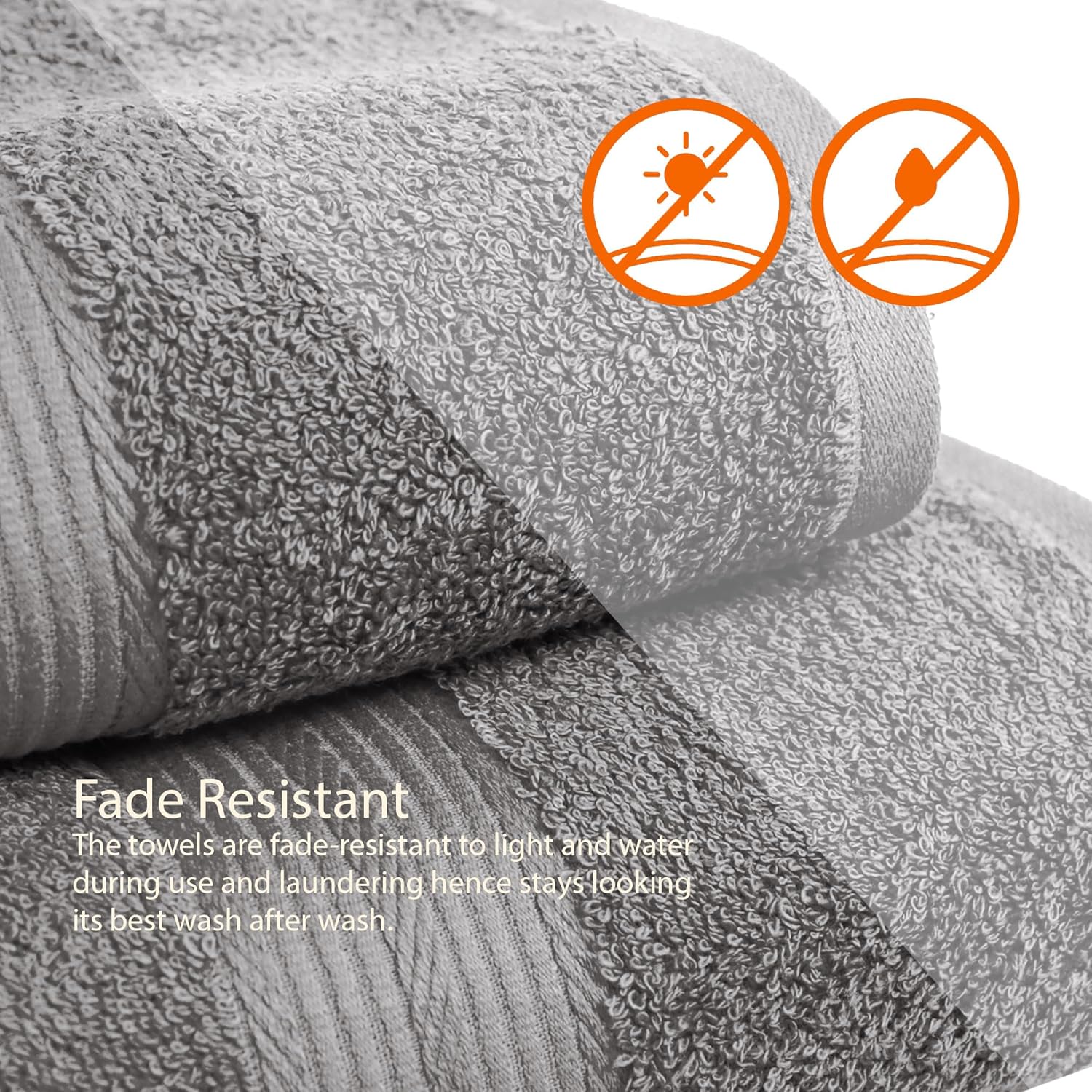 6 Piece Oversized Fade resistant Towel set