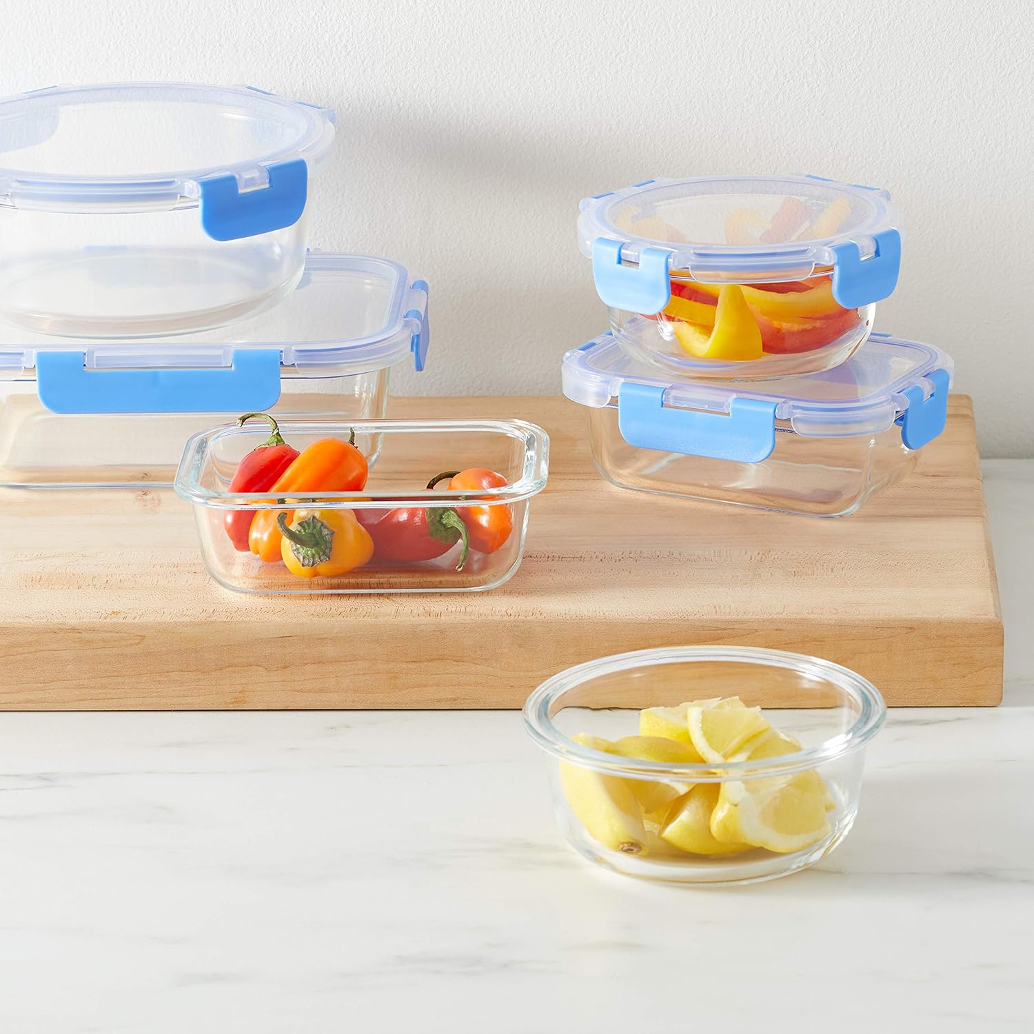Food Storage Containers with Locking Lids, Set of 7